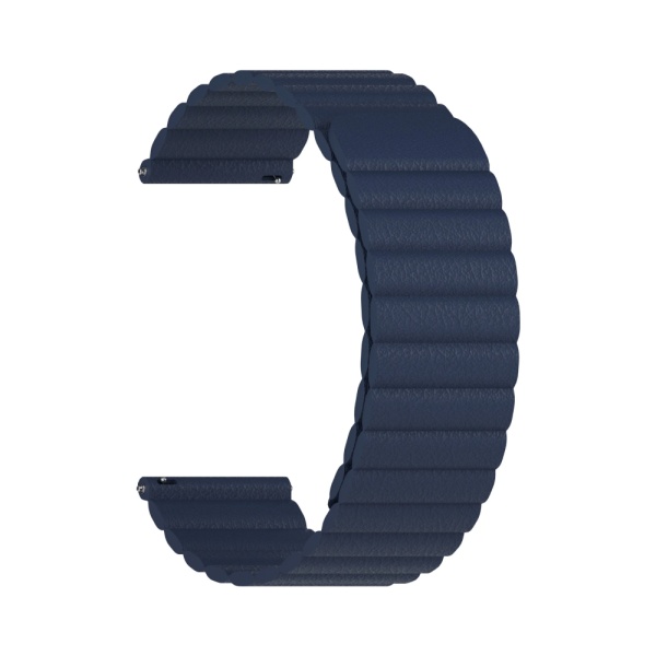 Ремешок кожаный для часов Lyambda Pollux 20мм, тёмно-синий